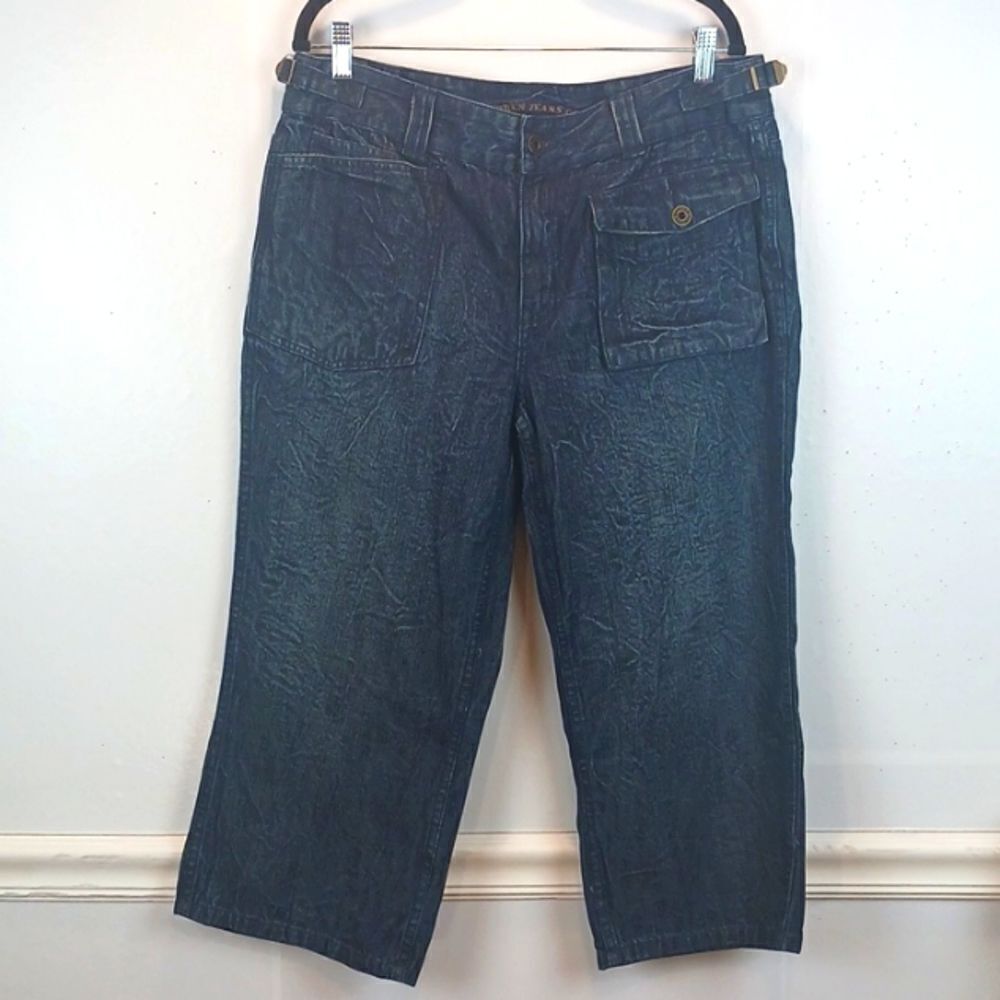Lauren jeans co. Ralph Lauren  Kyoto loft dark cropped jeans size 12